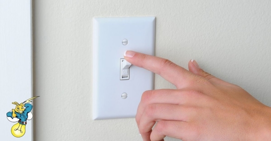 A homeowner turning the lights off.