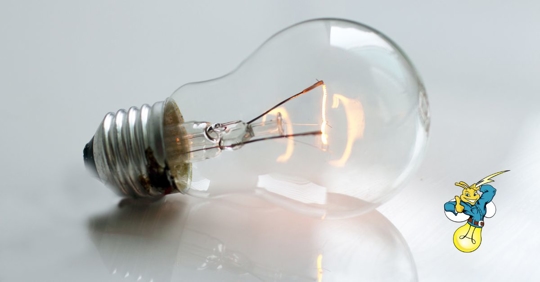 Burnt out light bulb.